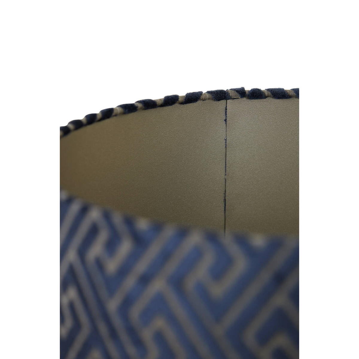 LAMPENSCHIRM MAZE Ø35x30 cm, dunkelblau-taupe - Dunkelblau, Textil (35/35/30cm) - Light & Living