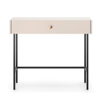 SCHMINKTISCH Divenos Greige 93 cm - Taupe/Goldfarben, Holzwerkstoff/Metall (39/93.2/79cm) - Selsey