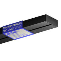 GARDINENSCHIENE 390cm (3x90/1x120cm) 1-läufig - Schwarz, Kunststoff (6/1.8/390cm)