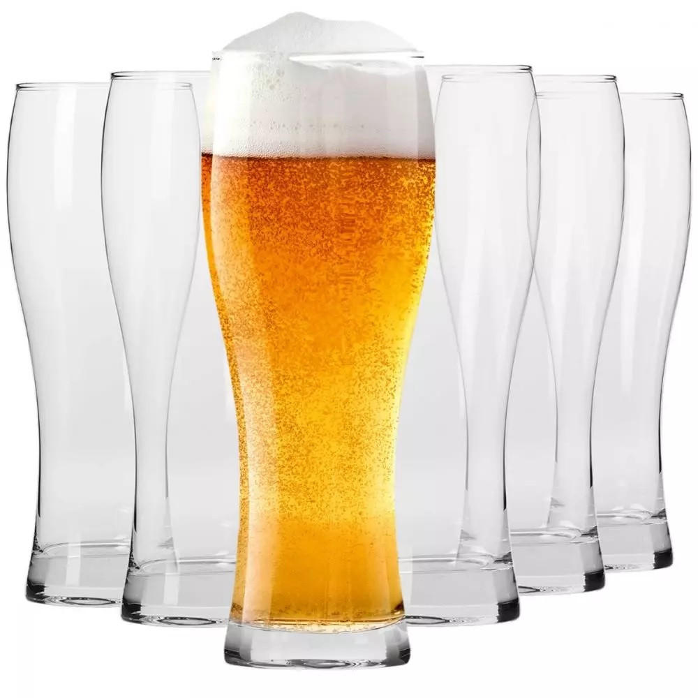 BIERGLÄSER, WEIZENGLÄSER, 6er-Set, 500 ml - Transparent, Glas (0.63L) - Krosno Glass