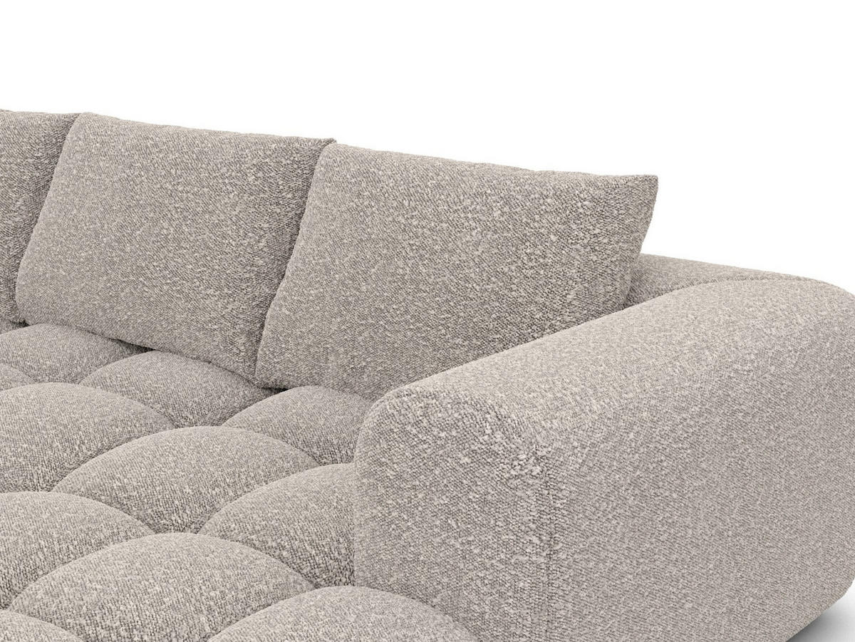 WOHNLANDSCHAFT Casaluna U-Form Pearl Bouclestoff - Perlmutt, Kunststoff (338/88/267cm)