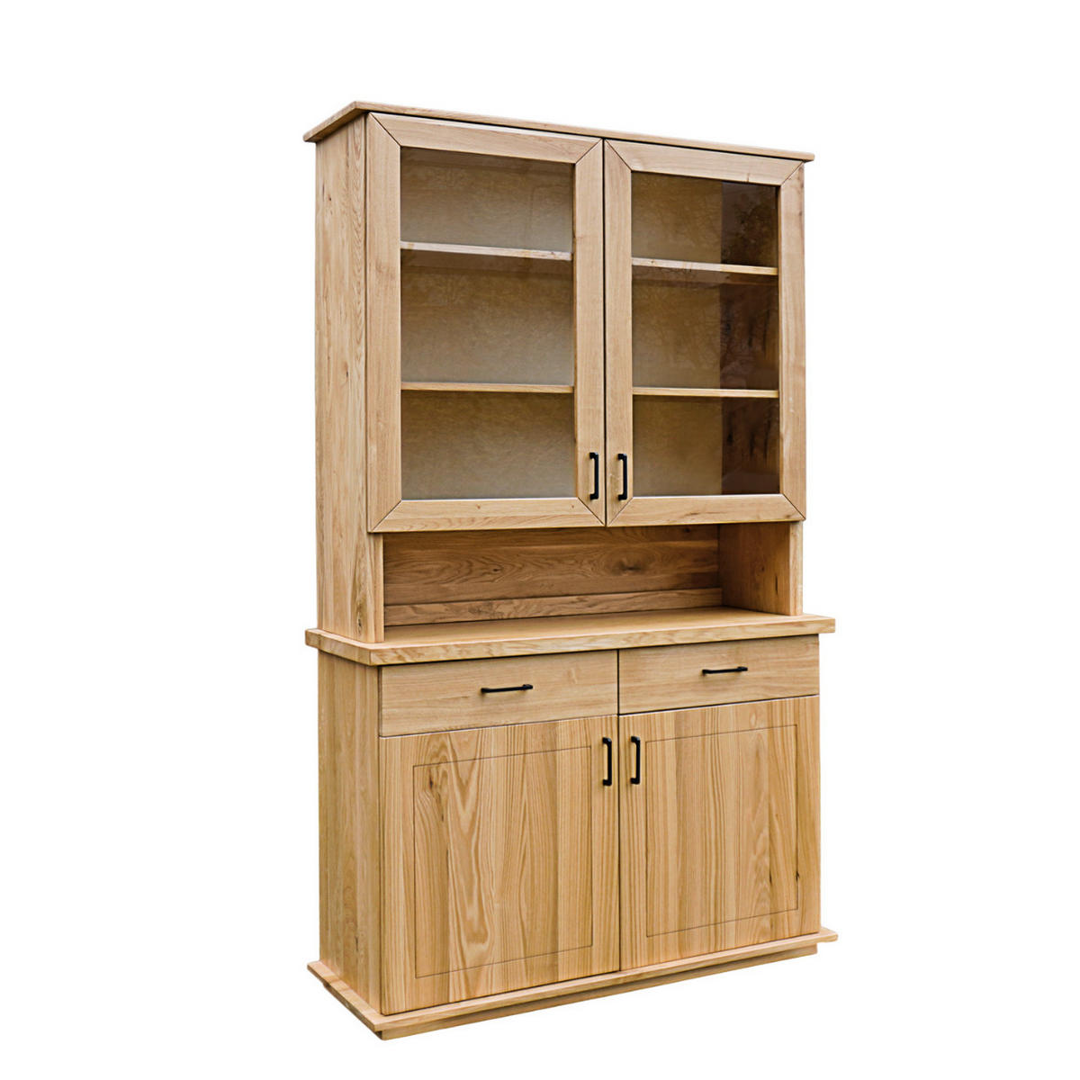 HOLZVITRINE für Wohn- und Esszimmer MONTE - Eichefarben, Holz (120/210/45cm) - Rawood Furniture