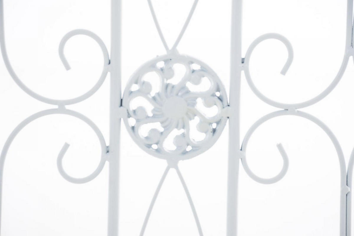 GARTENZAUN Metall weiß - Weiß, Metall (124/116cm) - CLP