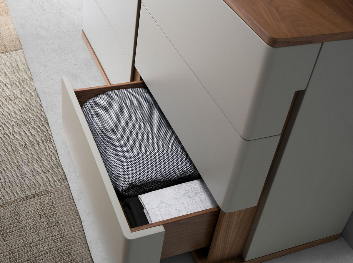 KOMMODE Kommode aus grauem Holz und Nussbaum 135/48/76 cm - Walnussfarben/Grau, Holz (135/76/48cm) - ANGEL CERDA