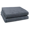 BADETUCH, 2er-Set, 100x150 cm, 100% Baumwolle, Schwarz - Grau, Textil (100/150cm) - Zollner