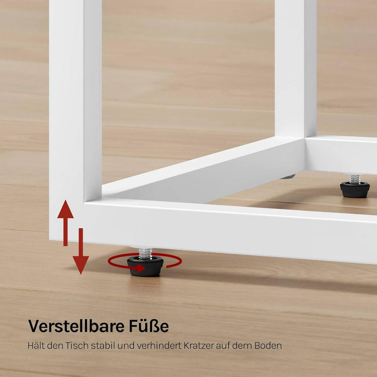 BEISTELLTISCH, Couchtisch C Form, 45 x 63,5 x 25 cm - Hellbraun/Weiß, Holzwerkstoff/Metall (25/45/63.5cm) - Woltu