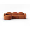 ECKSOFA links Blair aus Chenille-Stoff mischung terrakotta 4 Sitzplätze - Terracotta, Textil (155/272cm) - Micadoni