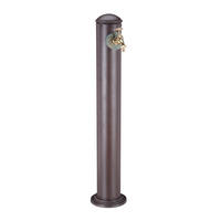 WASSERZAPFSÄULE - Braun, Metall (17/17/91cm) - Relaxdays
