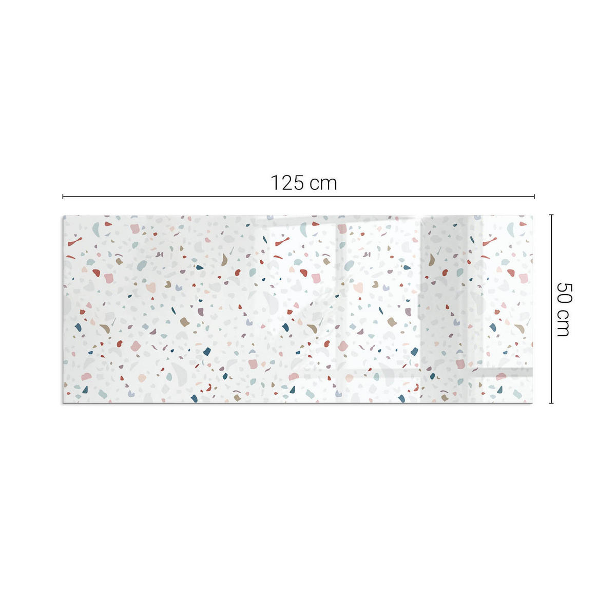 GLASPLATTE für Kamin 125x50 cm Weiß - Weiß, Glas (125/50/0.4cm) - ArtPrintCave