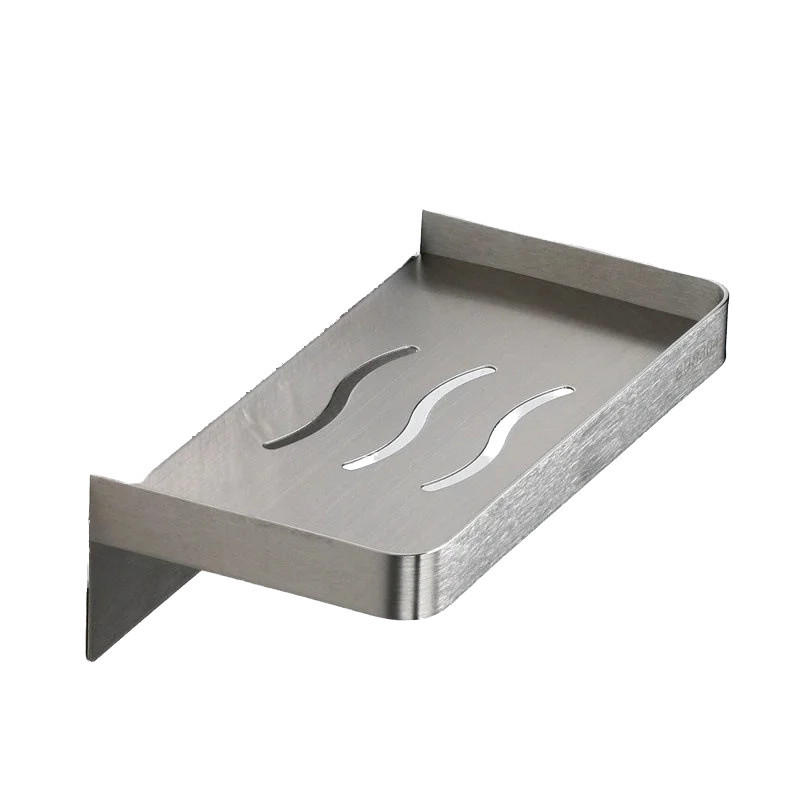 BADEWANNENABLAGE – 18 x 9,5 x 5,5 cm – Silber gebürstet – Edelstahl - Silberfarben, Metall (19/6/11cm)
