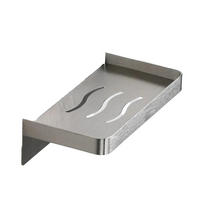 BADEWANNENABLAGE – 18 x 9,5 x 5,5 cm – Silber gebürstet – Edelstahl - Silberfarben, Metall (19/6/11cm)