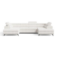 ECKSOFA U Argon Creme - Creme/Schwarz, Holz/Textil (322/190cm) - Graingold