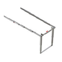 FÜHRUNG Party für ausziehbaren Tisch, Aluminium, Edelstahl-eloxiert - Edelstahlfarben, Metall (90/15/138cm) - EMUCA
