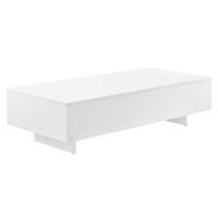 COUCHTISCH Lärketorp 115/55/31 - Weiß Hochglanz, Holzwerkstoff (55/115/31cm) - [en.casa]
