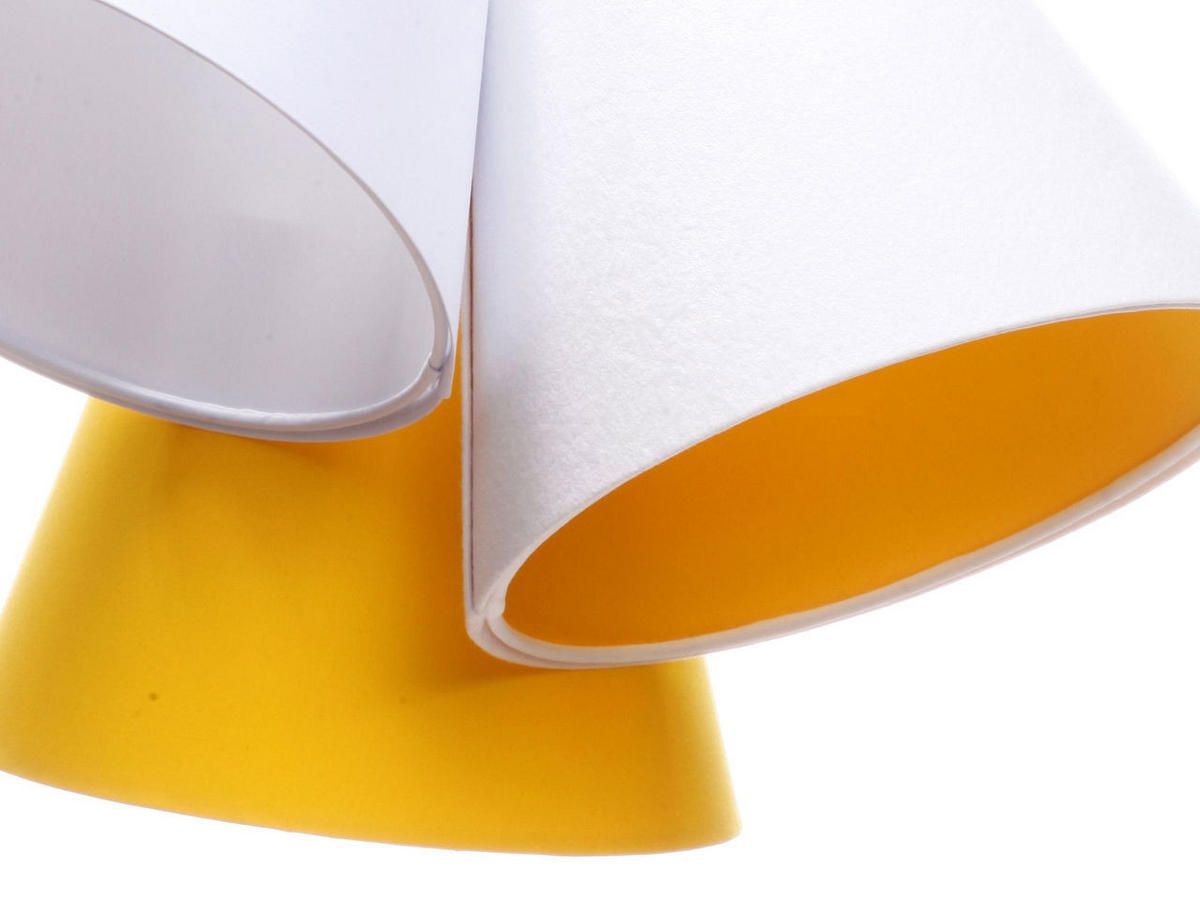 HÄNGELEUCHTE Weiß 26/19 cm - Gelb, Kunststoff (26/0.8/19cm) - ONZENO