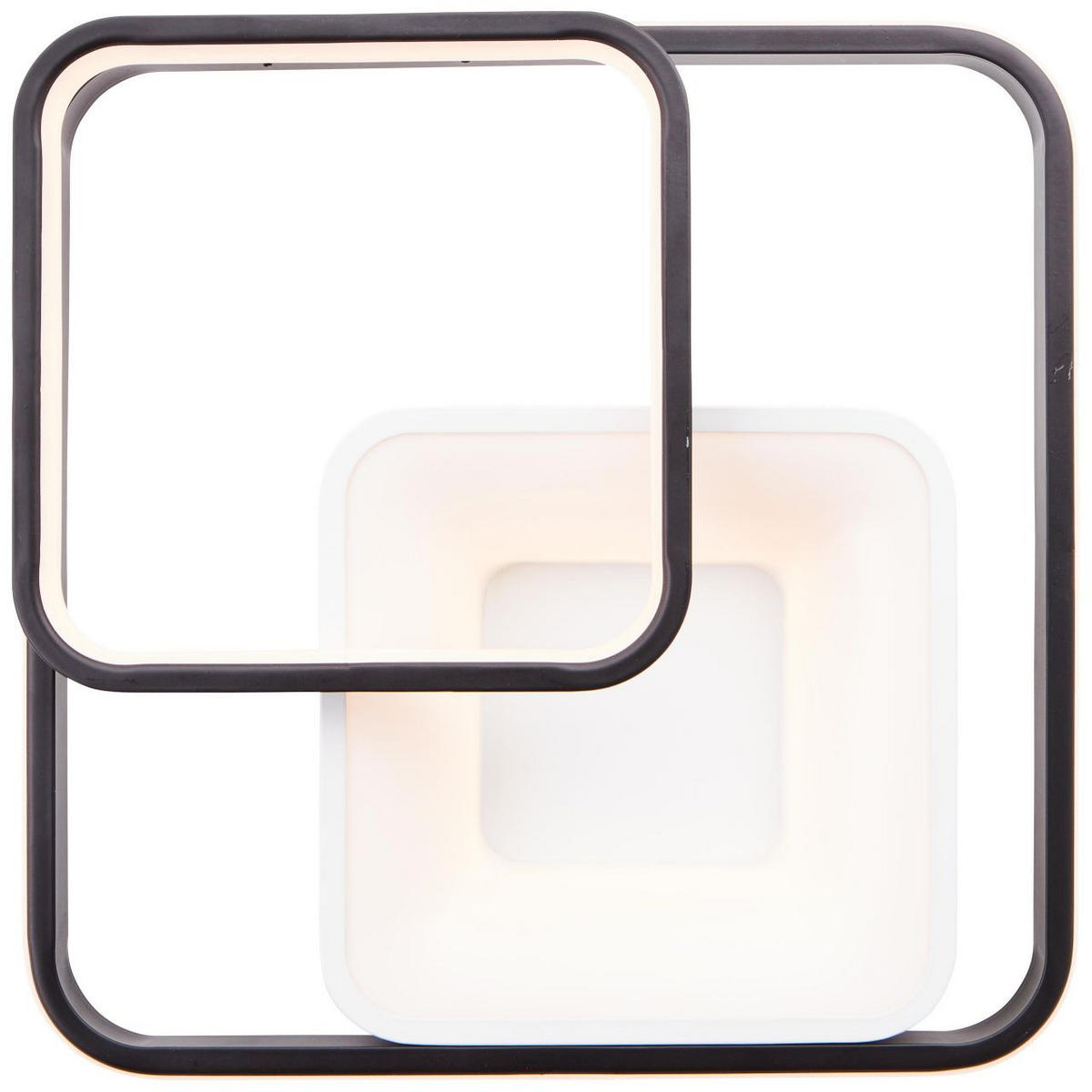 DECKENLEUCHTE Cava G99384/75 - Schwarz, Metall (40/40/11.5cm) - Brilliant