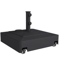 SONNENSCHIRMSTÄNDER HDPE Metall Schwarz - Schwarz, Kunststoff (54.5/54.5cm) - Outsunny