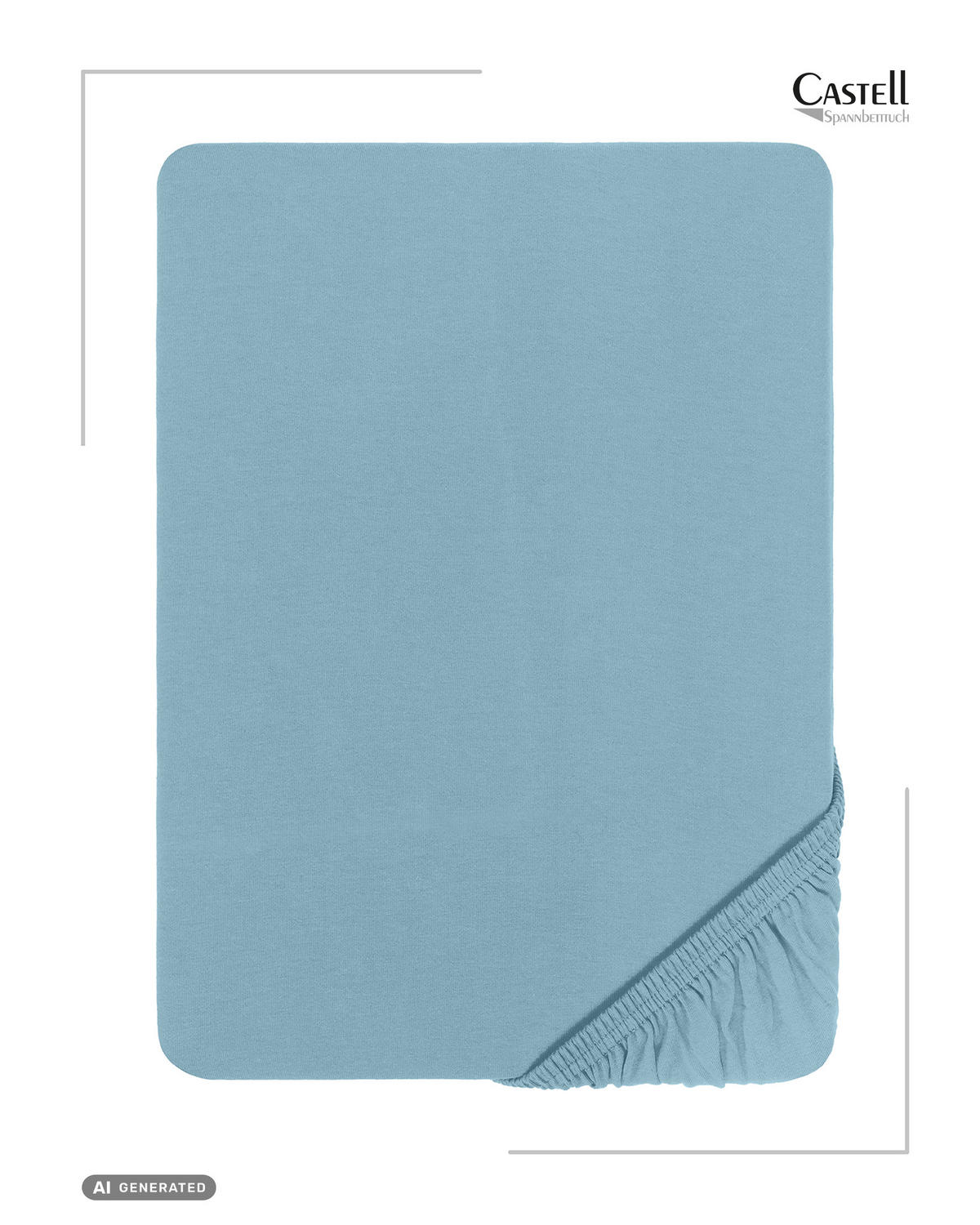 SPANNBETTTUCH Basic Jersey taubenblau, 180x200 cm - 200x200 cm - Blaugrau, Textil (200/200cm) - Castell