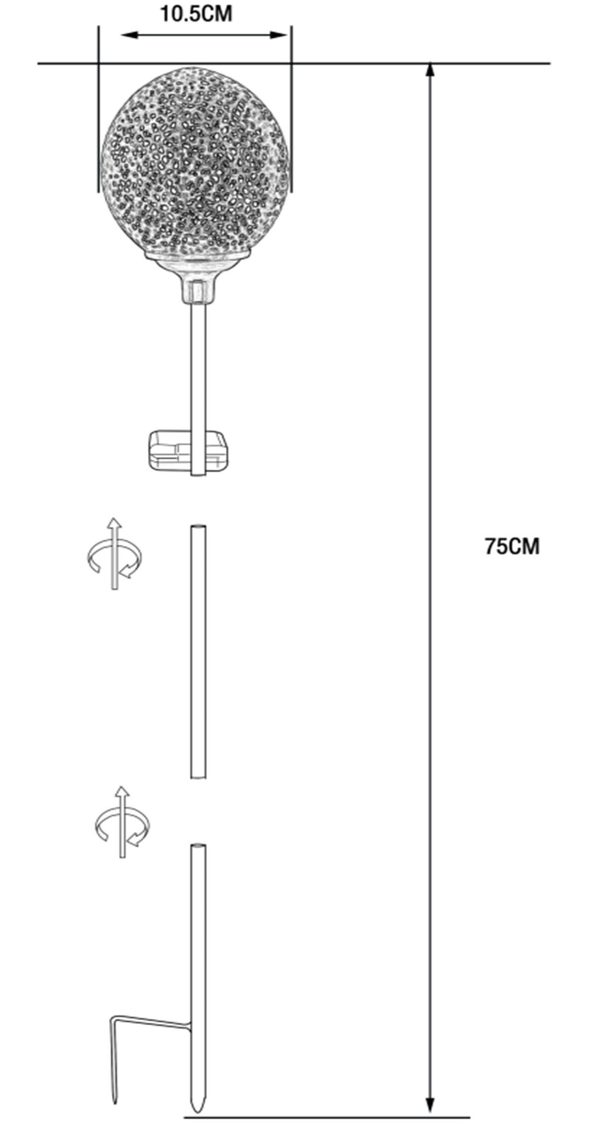 SOLARLAMPEN Orientalisch - stilvolles Set mit hängenden und steckbaren Varianten für stimmungsvolle Abende im Garten - Weiß, Kunststoff (10.5/10.5/75cm) - Northpoint