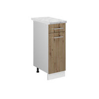 KÜCHENSCHRANK R-Line Artisan-Eiche 30 cm, AP Marmor - Weiß/Eiche Artisan, Holzwerkstoff (30/81.6/60cm) - Vicco