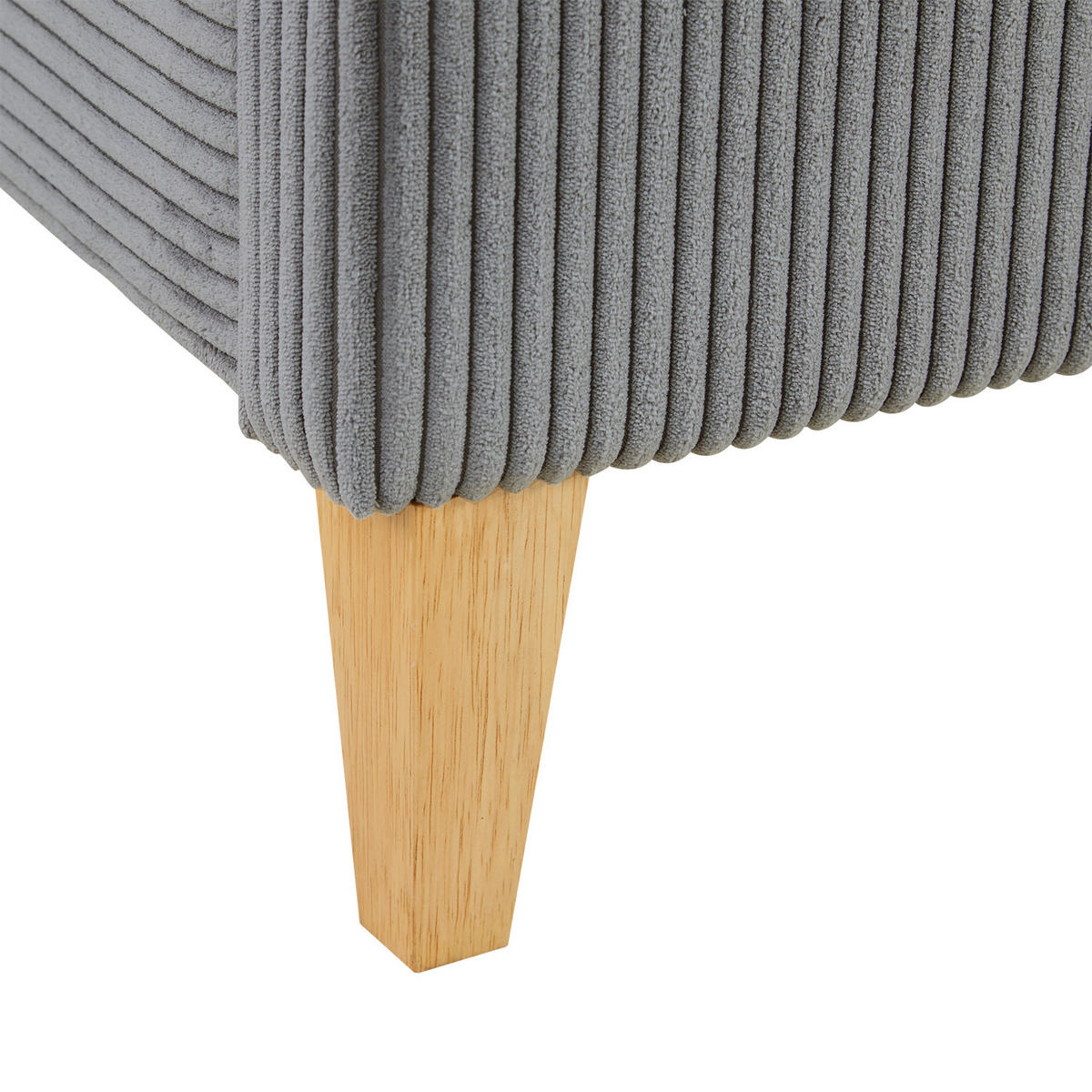 POLSTERBETT in Cord 140/200 cm in Grau - Grau, Textil (140/200cm) - Homestyle4u