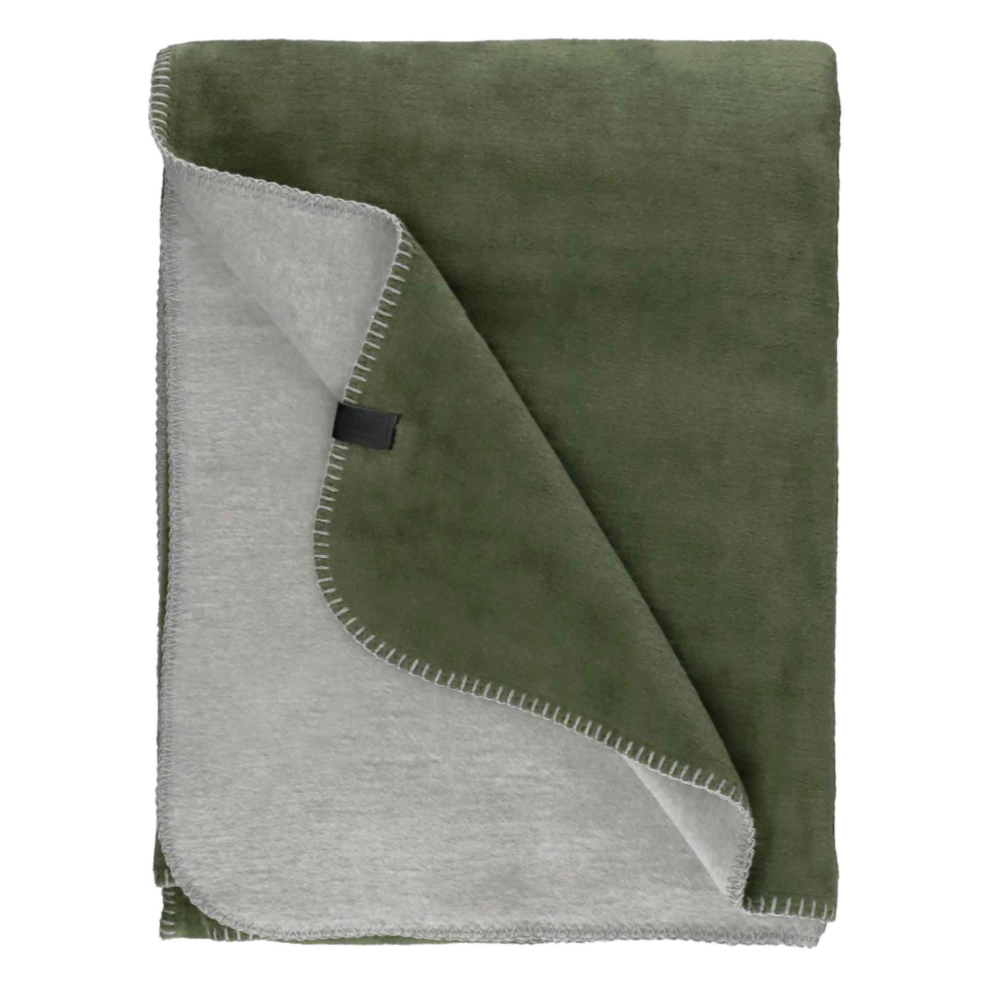 WOHNDECKE FAVORIT - Olivgrün, Textil (150/200cm) - Schöner Wohnen