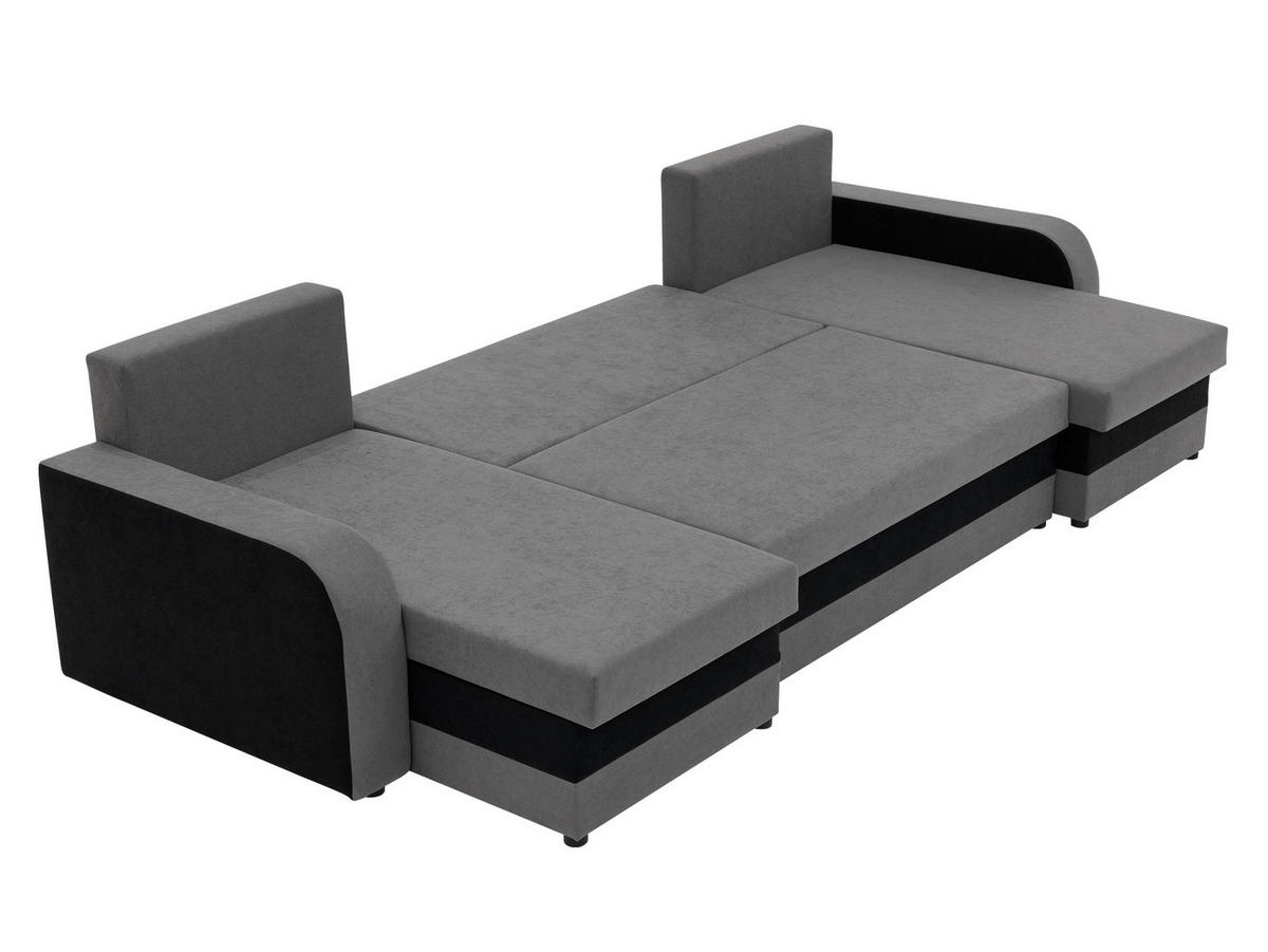 ECKSOFA Kris U - Beige/Schwarz, Holz/Kunststoff (304/80/140cm) - MIRJAN24