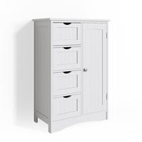 BADSCHRANK Bianco Weiß 55 x 81 cm - Weiß, Holzwerkstoff (55/81/30cm) - Vicco