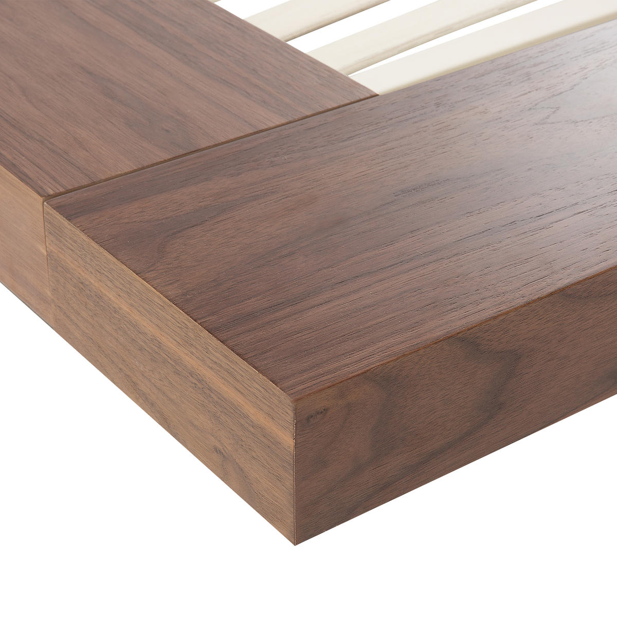 BETT mit Lattenrost 160x200 cm Heller Holzfarbton Zen - Braun, Holzwerkstoff (160/200cm) - Beliani