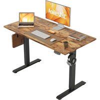 SCHREIBTISCH Höhenverstellbar Elektrisch 100 x 60 cm Braun - Braun, Holzwerkstoff (100/60/75cm)