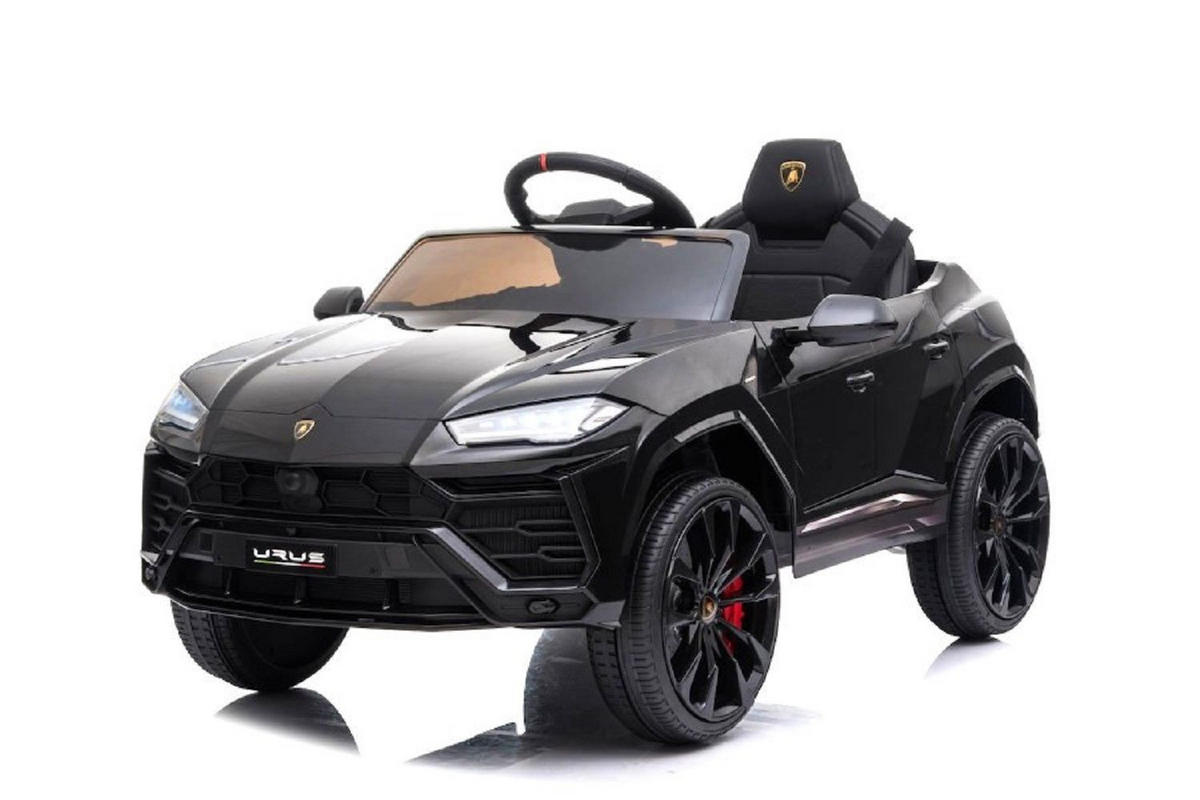 KINDER ELEKTROAUTO Lamborghini Urus Radio, MP3-Anschluss, EVA-Reifen, Kunstledersitz, Fernbedienung - Schwarz, Kunststoff (105/65/52cm) - Es-Toys