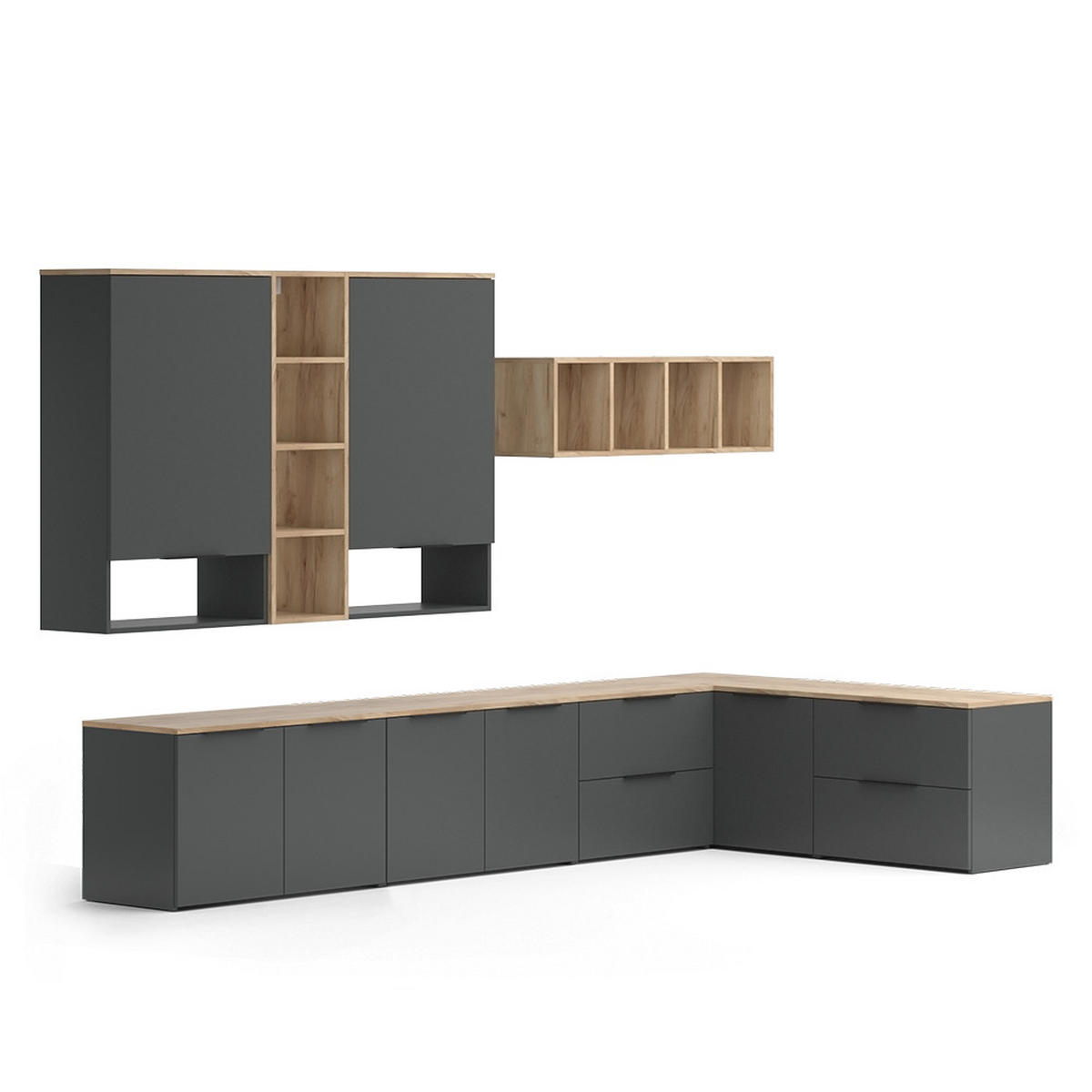 NÁSTĚNNÁ SKŘÍŇKA Wido Antracit - Sonoma dub/antracitová, kompozitní dřevo (80/50/40cm) - Vicco