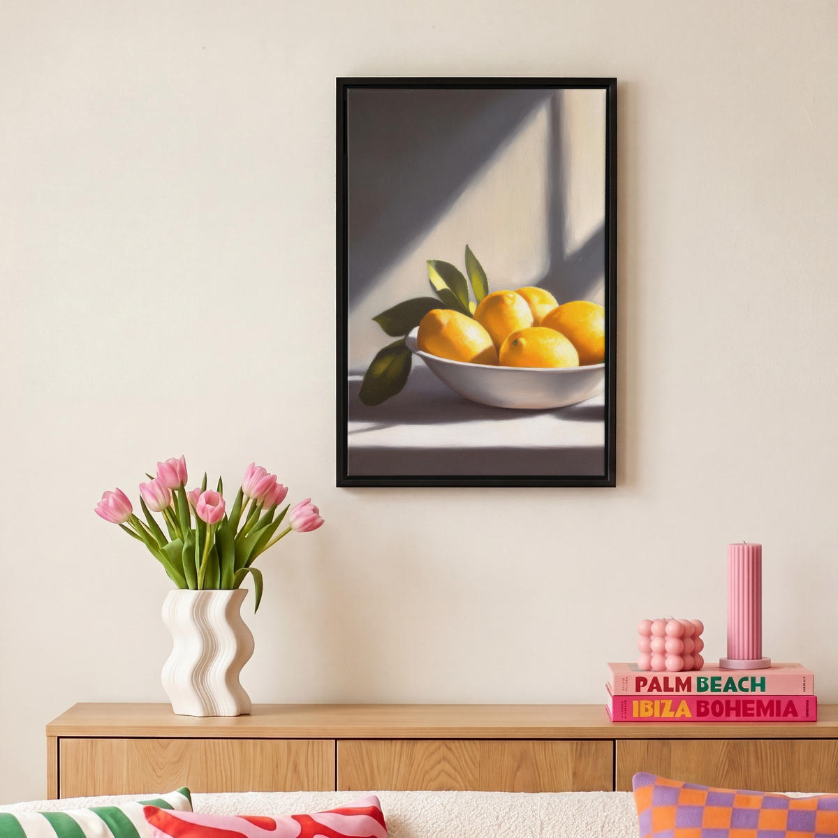 LEINWAND Bilder mit Rahmen - Zitronen - Stilleben - Gelb - 20x30 - Gelb, Textil (20/30cm) - MuchoWow