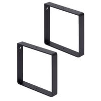 REGALTRÄGER als 2er Set Conny, Stahl in verschiedenen Trendfarben - Schwarz, Metall (3/18/18cm) - Alberts
