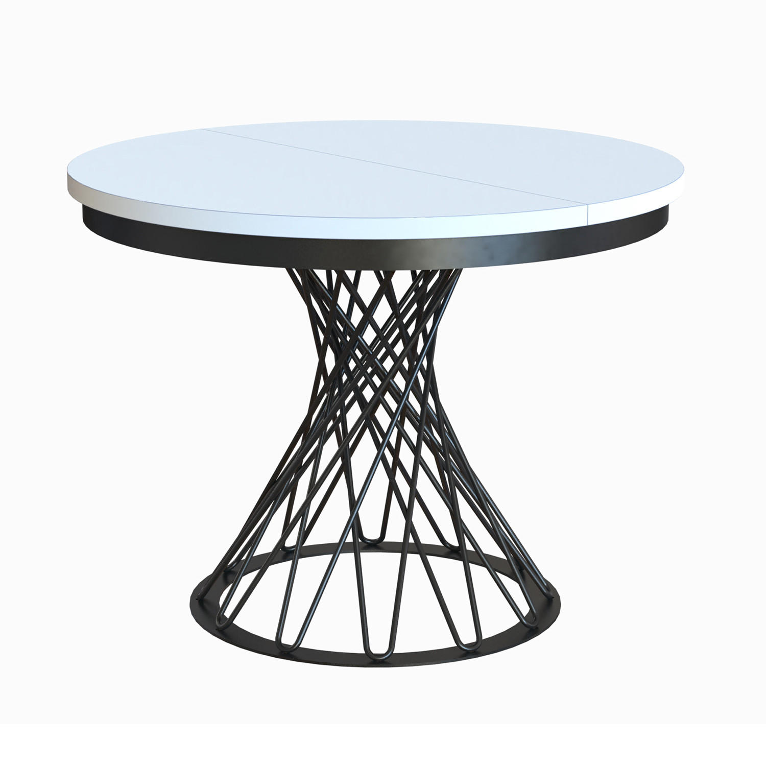 ESSTISCH LUCO - Schwarz/Weiß, Holzwerkstoff (100/100/77cm) - Meblini