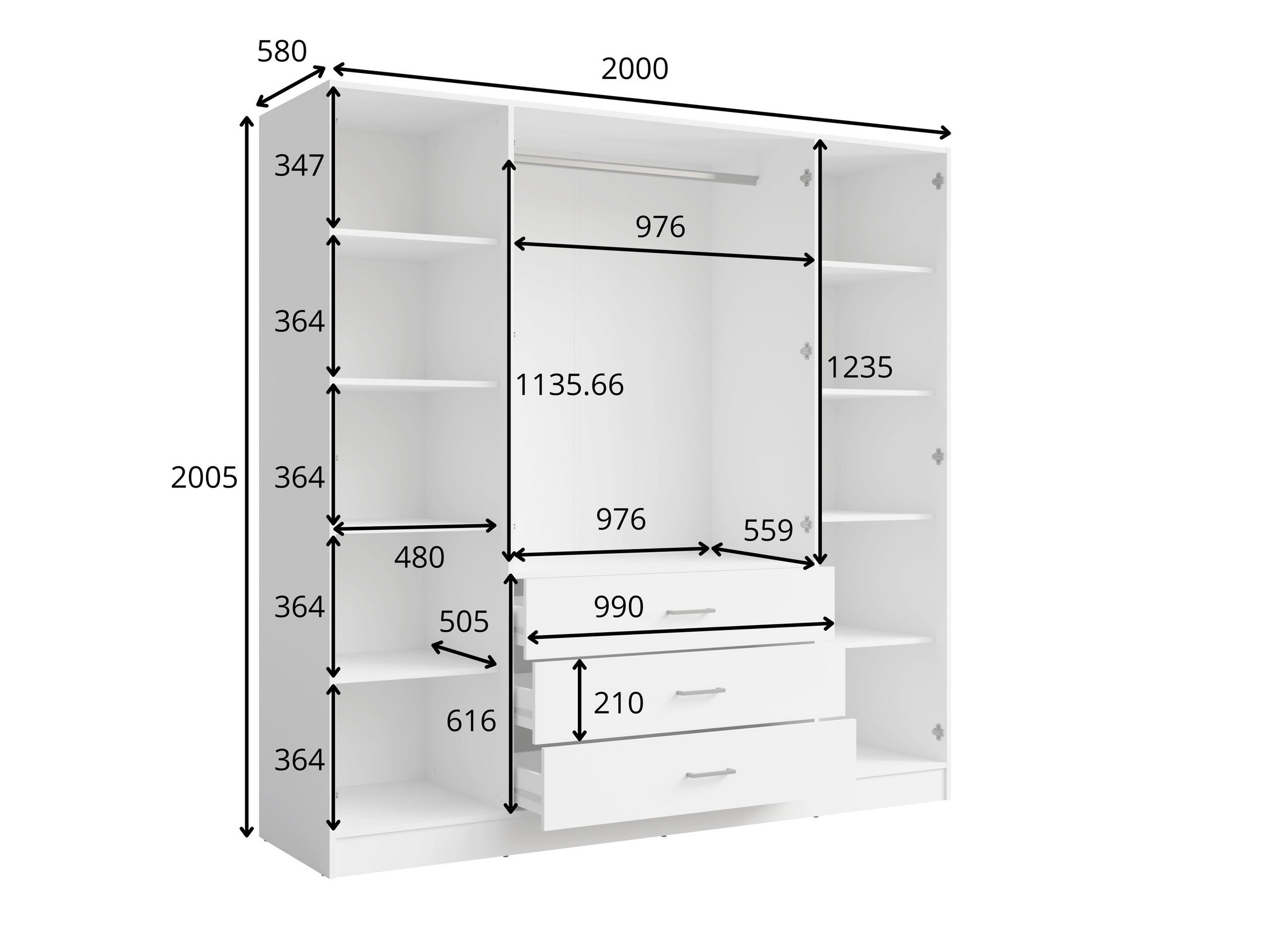 KLEIDERSCHRANK Wüstensand 200/200,5/58 - Beige, Holzwerkstoff (200/201/58cm) - RAUMHIRSCH FURNITURE