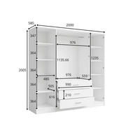 KLEIDERSCHRANK Wüstensand 200/200,5/58 - Beige, Holzwerkstoff (200/201/58cm) - RAUMHIRSCH FURNITURE