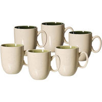 KAFFEEBECHER Skog Grün-Mix 400 ml 6er Set - Grün, Keramik (0.4L) - Ritzenhoff Breker