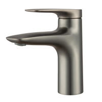 WASCHTISCHARMATUR Nola Grau - Grau, Metall (5/20/5cm) - Badplaats