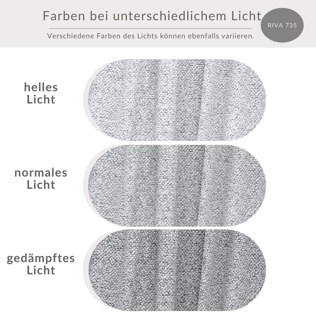 ECKSOFA Bahama Hellgrau Webstoff - Rechts Seite - Hellgrau/Schwarz, Holz/Holzwerkstoff (190/146cm) - Maison de Reve