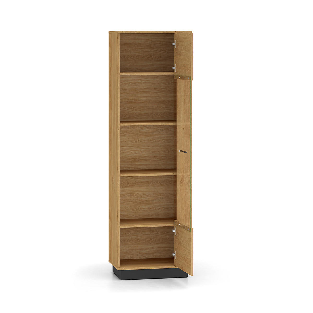 VITRÍNA Ysia Dřevo a černá - černá, kompozitní dřevo (60/196/40cm) - Petits-meubles