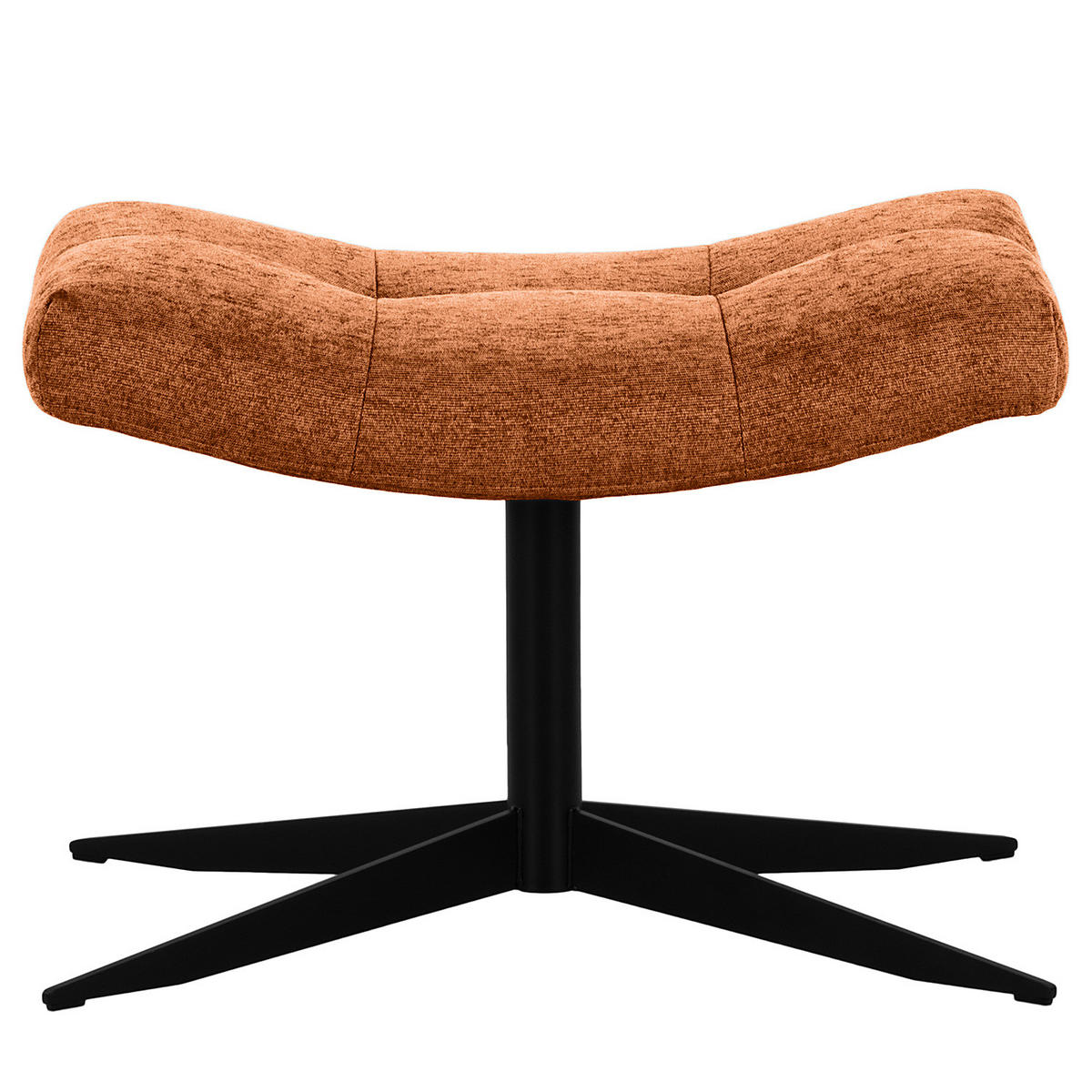 POLSTERHOCKER - Rostfarben/Schwarz, Textil/Metall (67/47/50cm) - home24