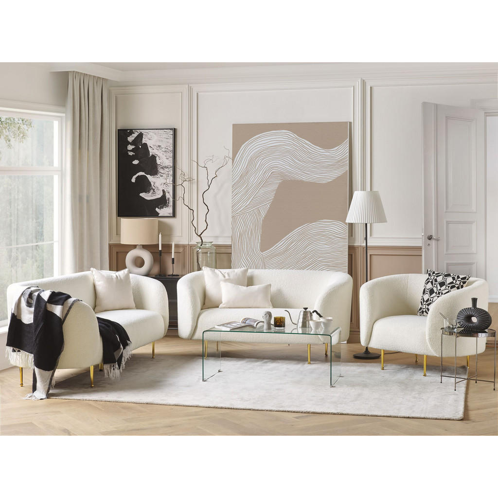 Thumbnail - Beliani 6-Sitzer, Weiß, Textil, 200x79x70 cm, Wohnzimmer, Sofas & Couches, Sitzgarnituren