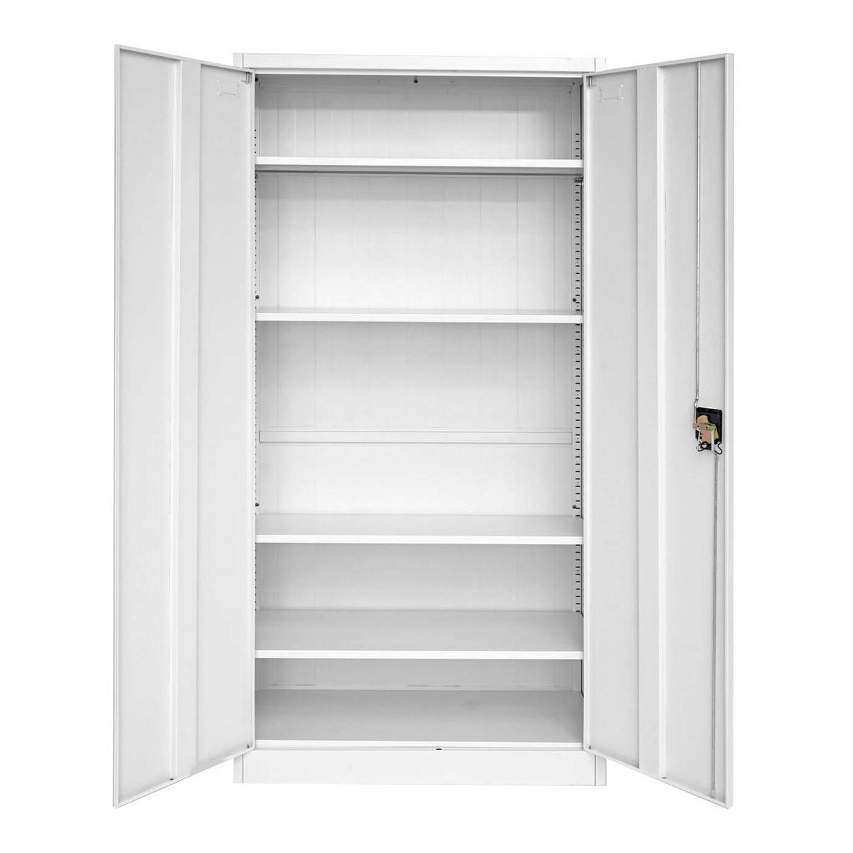 AKTENSCHRANK 185x90x40cm 2 Türen abschließbar Metall Grau - Grau, Metall (90/185/40cm) - PROREGAL