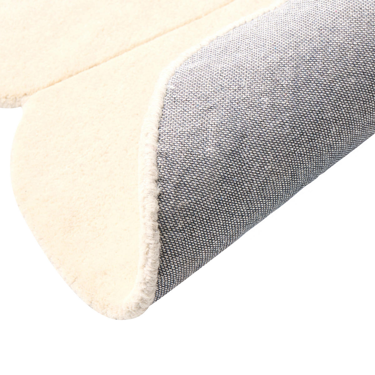 KOBEREC Béžový 140 cm Vlna Manali - béžová, textil (140/140cm) - Beliani