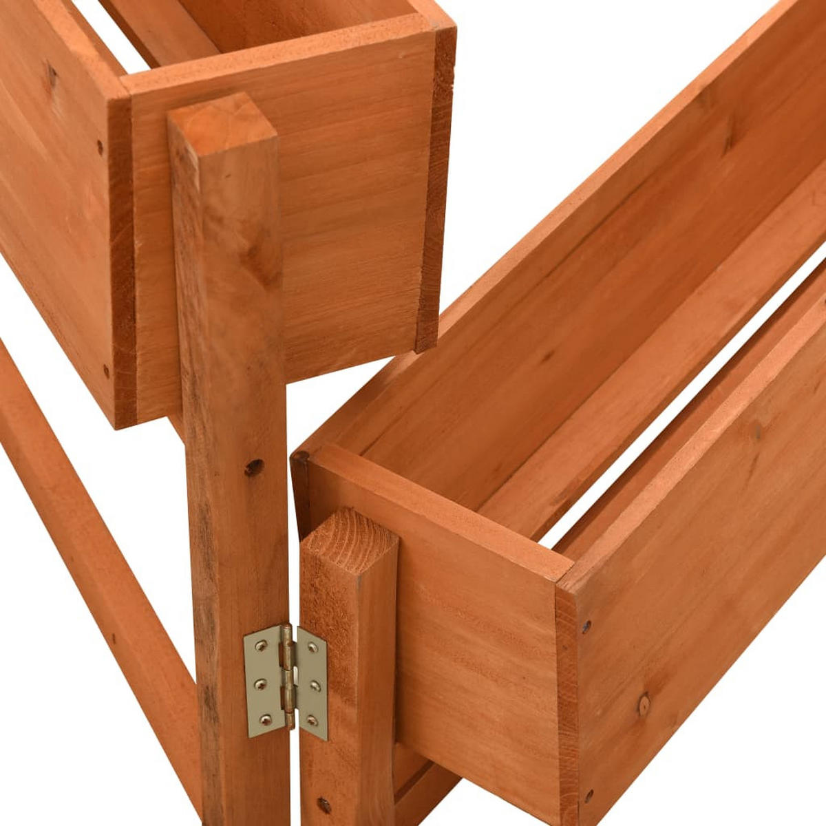 PFLANZKÜBEL Klappbar Orange 60x14x75 cm Massivholz Tanne - Orange, Holz (181/75/14cm)