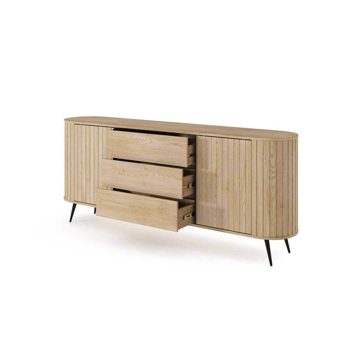 KOMMODE Llovia - Beige, Holzwerkstoff (196/81.8/40.2cm) - Pillovely