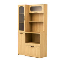 HIGHBOARD 98/177/40 cm Natur aus MDF mit verstellbaren Einlegeböden - Naturfarben, Holzwerkstoff (40/177/98cm) - OKMYHOME