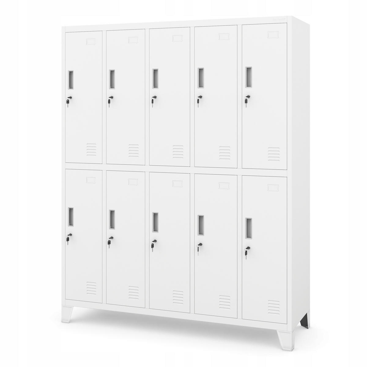 SCHLIESSFACHSCHRANK Bartek - Weiß, Metall (136/172/45cm) - Jan Nowak