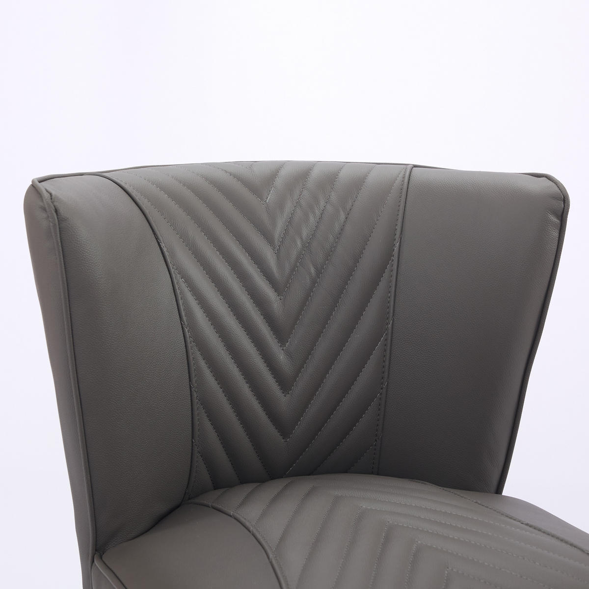 STUHL Echtleder ohne Armlehnen, DE-42325, Grau - Grau, Holzwerkstoff (62/72/56cm) - ComfortXL